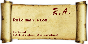 Reichman Atos névjegykártya